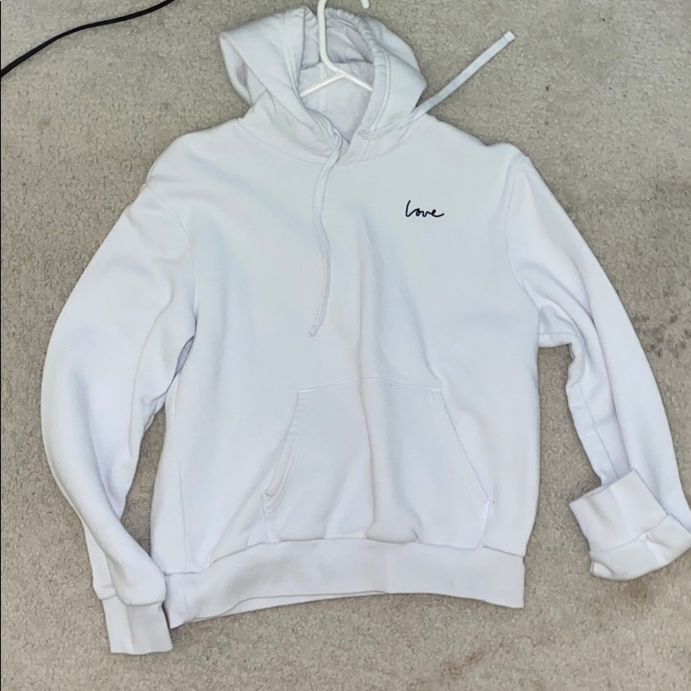 white hoodie